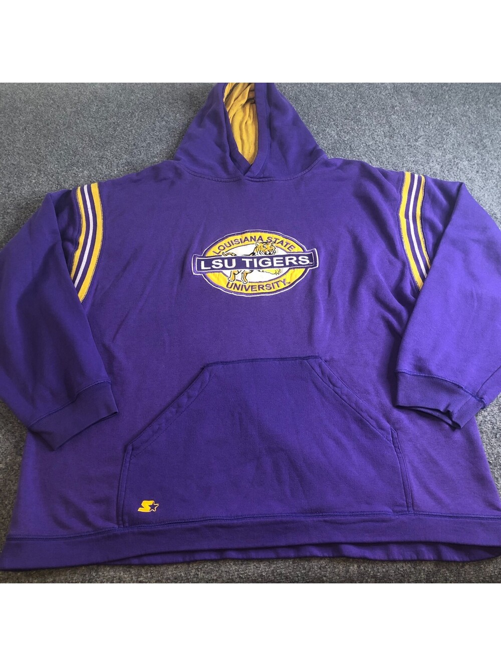 Vtg 90s Louisiana State University LSU Tigers Team Starter Hoodie Mens 2XL Y2K